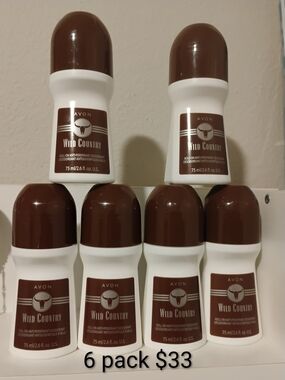 Avon Wild Country Men’s Roll-On Deodorant — Brown & White